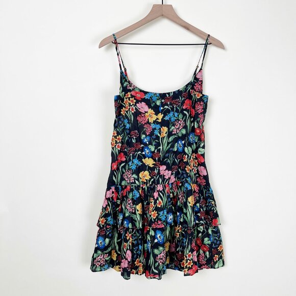 Cara Cara Tory Sleeveless Ruffle Mini Dress Garden Floral Sundress Wedding Guest - Picture 14 of 15